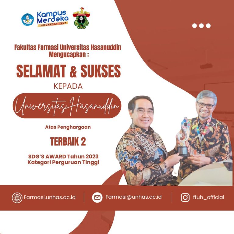 Keren, Universitas Hasanuddin Raih Terbaik Ke-2 Ajang SDG’S Award