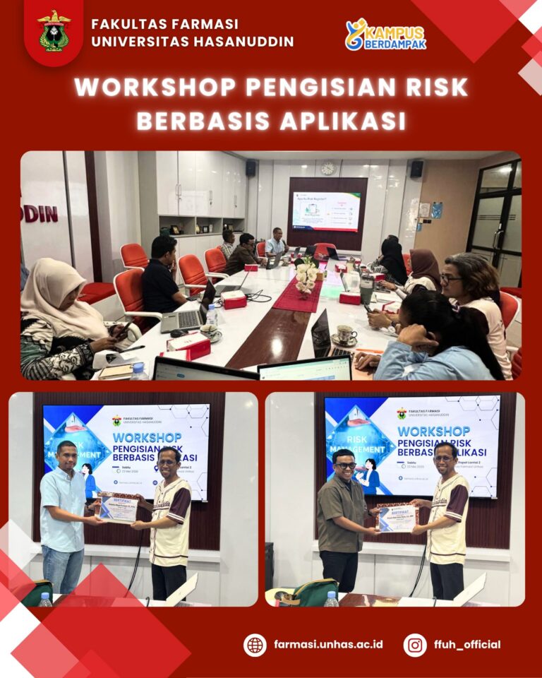Fakultas Farmasi Unhas Gelar Workshop Pengisian Risk Berbasis Aplikasi